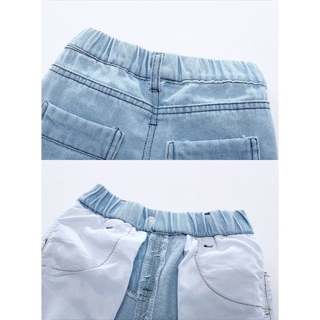 (9-30kg)Quần sort jean xước bé trai XIAILE