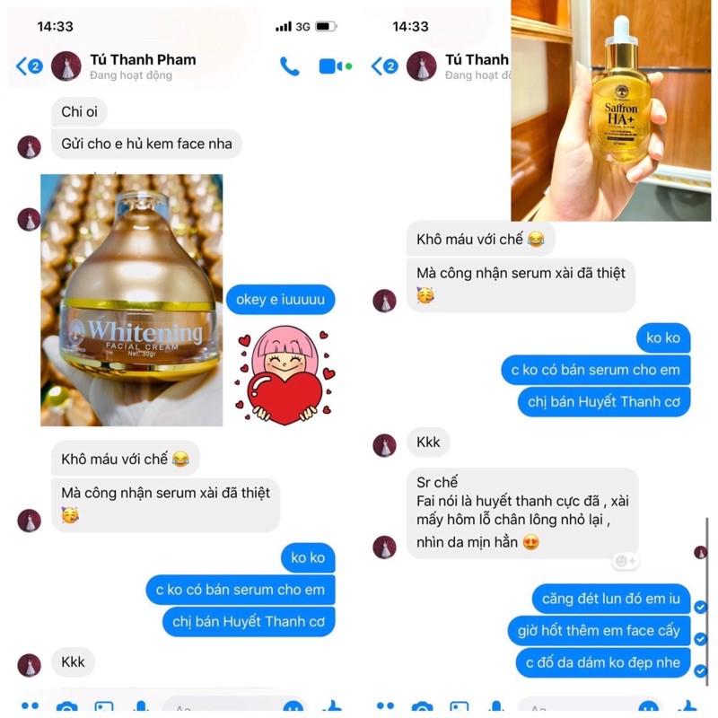 SERUM SAFFRON HA+ TÁI SINH LÀN DA CĂNG BÓNG, SE NHỎ LCL, CHỐNG LÃO HOÁ