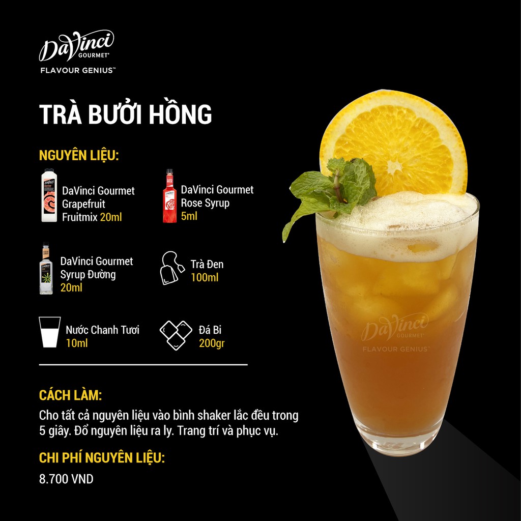 Siro Hoa Hồng / Rose Syrup - DaVinci Gourmet