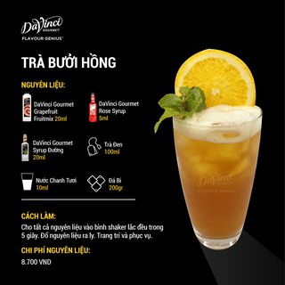 Siro DaVinci Gourmet hoa hồng 750ml