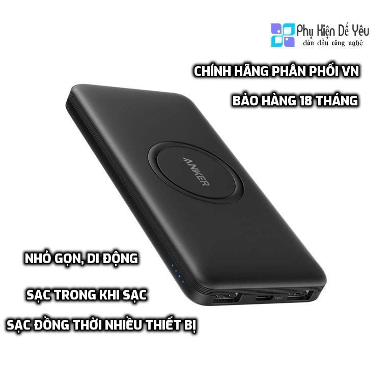 Pin sạc dự phòng không dây Anker Wireless PowerCore 10,000mAh - A1615 [CHÍNH HÃNG PHÂN PHỐI, BẢO HÀNH 18 THÁNG]