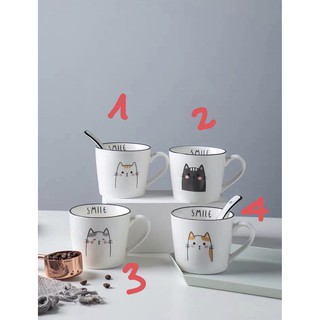 Cốc mèo decor, pha trà, pha cà phê