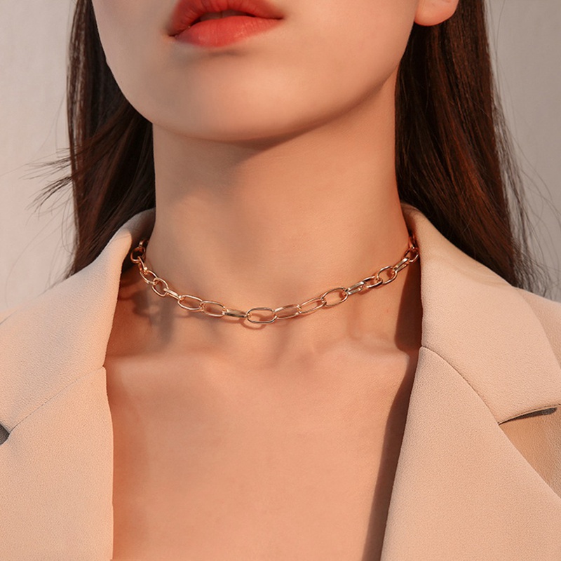 Wild punk style short simple clavicle chain Fashion Link Chain Choker