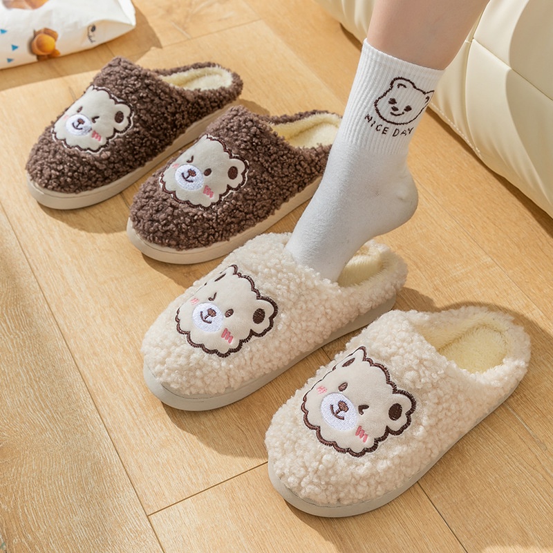 Dép bông mang trong nhà đế nhựa dẻo EVA cực mềm êm chân và được may chắc chắn mã BGAU