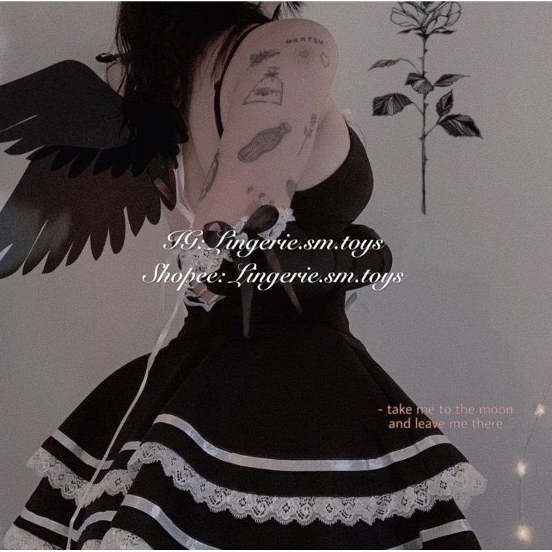 Set Váy Tiểu Thư Đính Đá Lolita Full Phụ Kiện (Video Cuối Post) | Cosplay Sexy •LL•A175