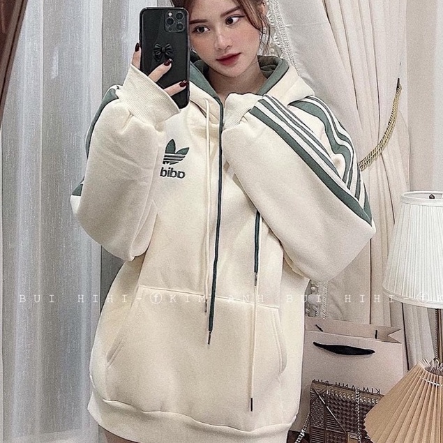 Áo hoodie Adidas chất nỉ Tàu loại 1_dáng thụng có mũ lót 2 lớp (kèm ảnh thật, video) | BigBuy360 - bigbuy360.vn