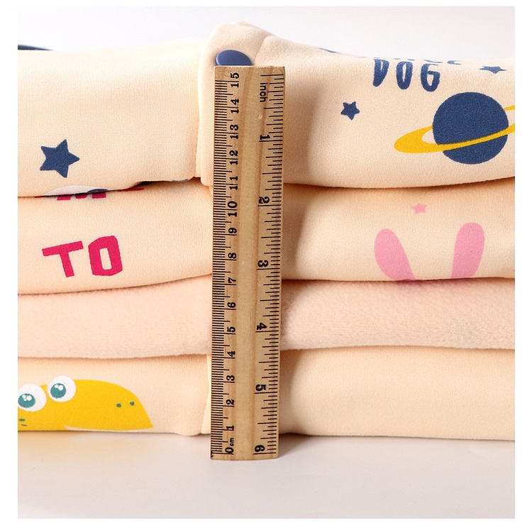 Áo khoác bóng chày LUCKYCANDY vải lông cừu dày tay dài in họa tiết hoạt hình thời trang cho bé 1-7 tuổi