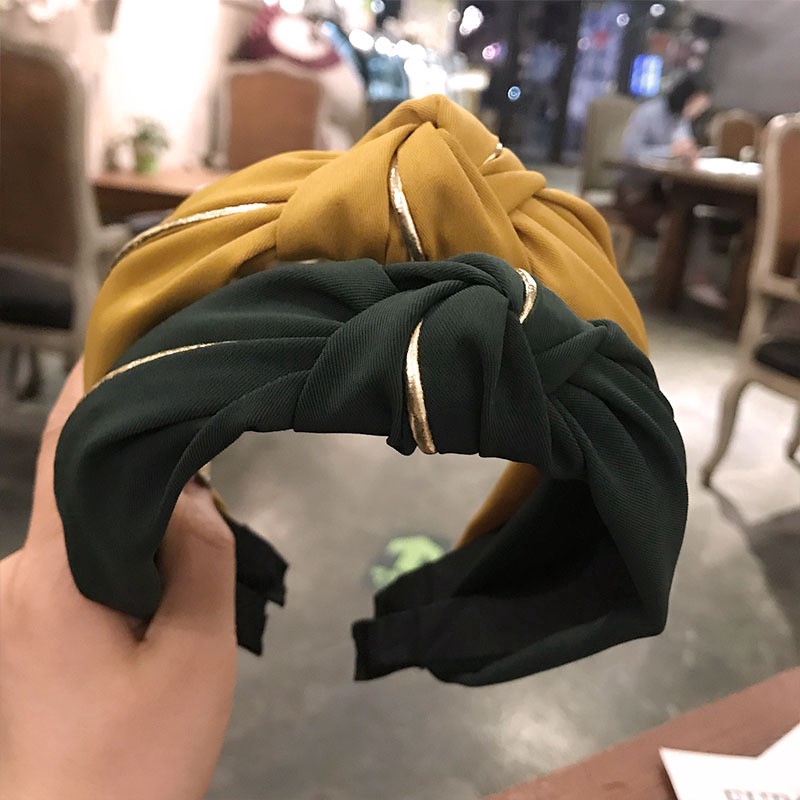 Băng đô cài tóc họa tiết sọc ngang phong cách Hàn Quốc thời trang cho nữ