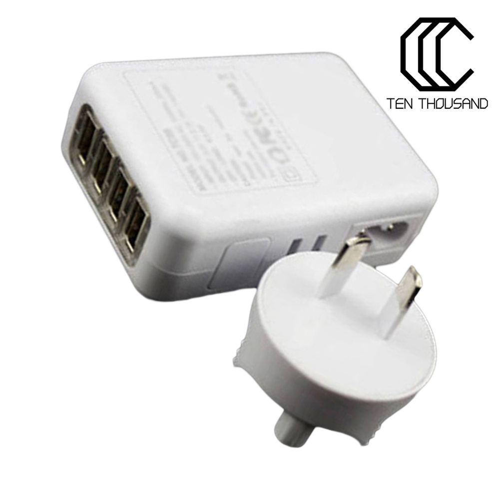 T~☎️5V 2.1A 10W 4 Port USB Home Wall Charger AC Adapter AU Plug for Phone