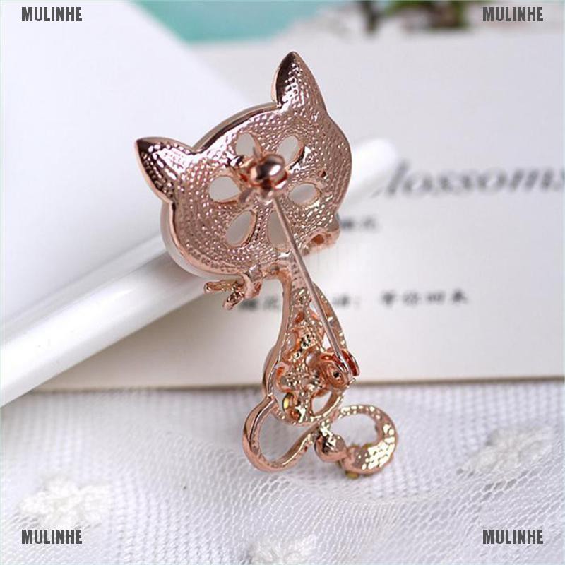 Ghim Cài Áo Hình Con Cáo Đính Đá Opal Dễ Thương