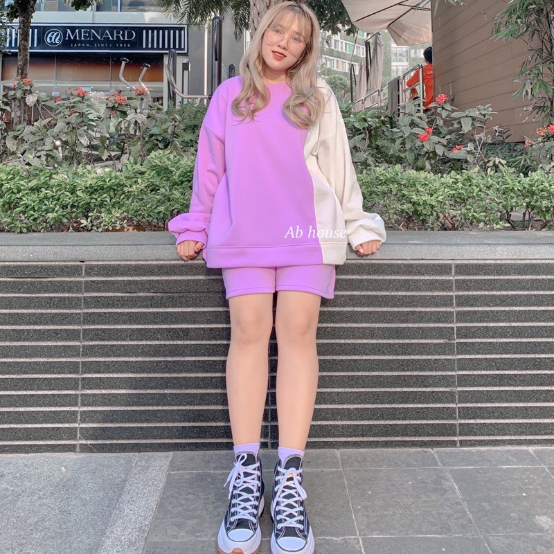 Set Áo Sweater 2LIGHT + Short Nỉ Unisex (Ảnh thật) | BigBuy360 - bigbuy360.vn