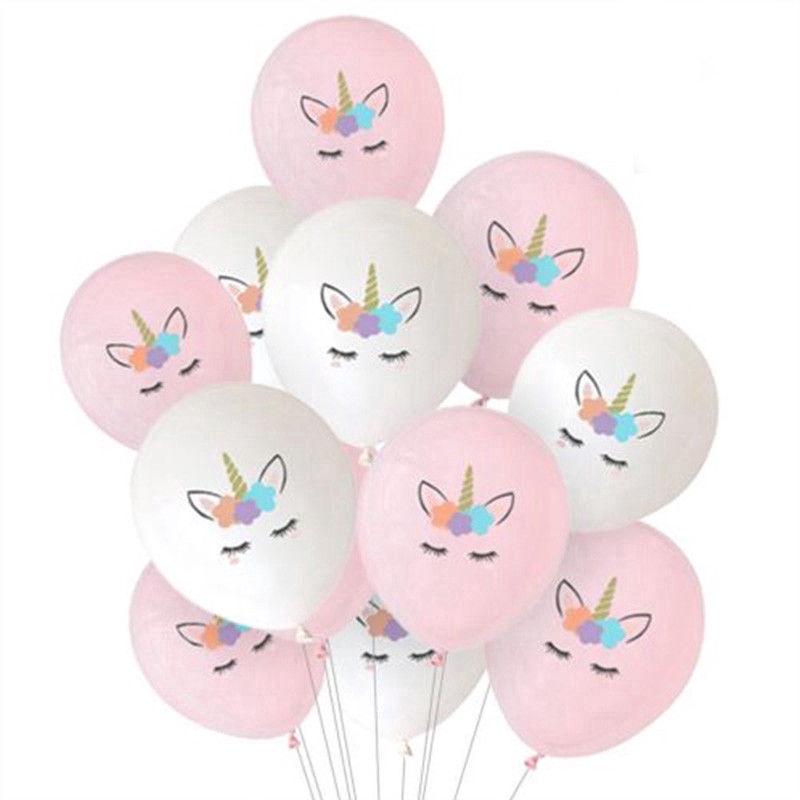Bộ 20 quả bong bóng in hình ngựa một sừng dễ thương