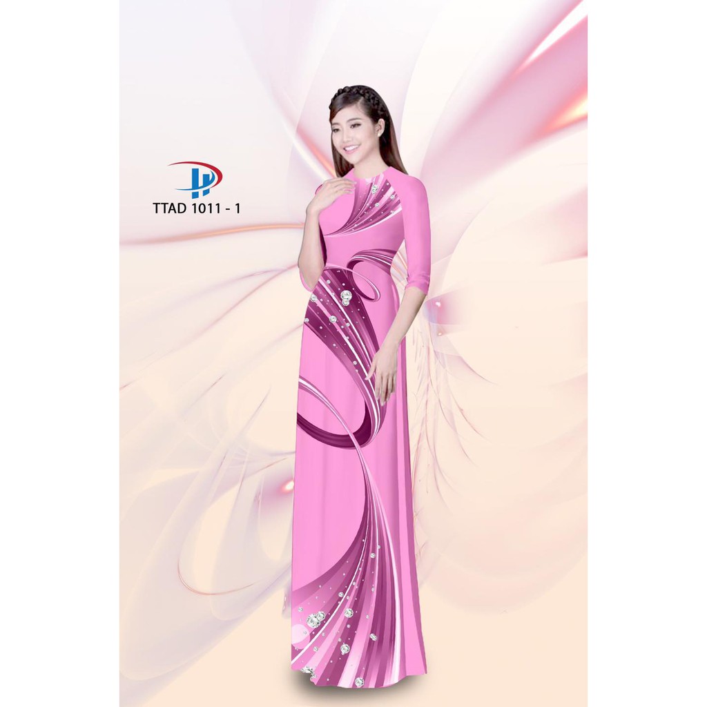 Vải áo dài vệt lập thể chất liệu Đông Hưng/ Bảo Anh/ Tằm Thái