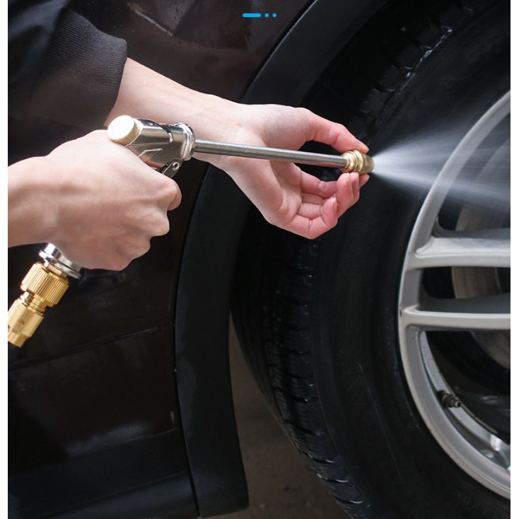 Bộ Vòi Rửa Xe Giãn Nở Tăng Áp Lực 15m Đồng Nguyên Chất, Hàng chất lượng