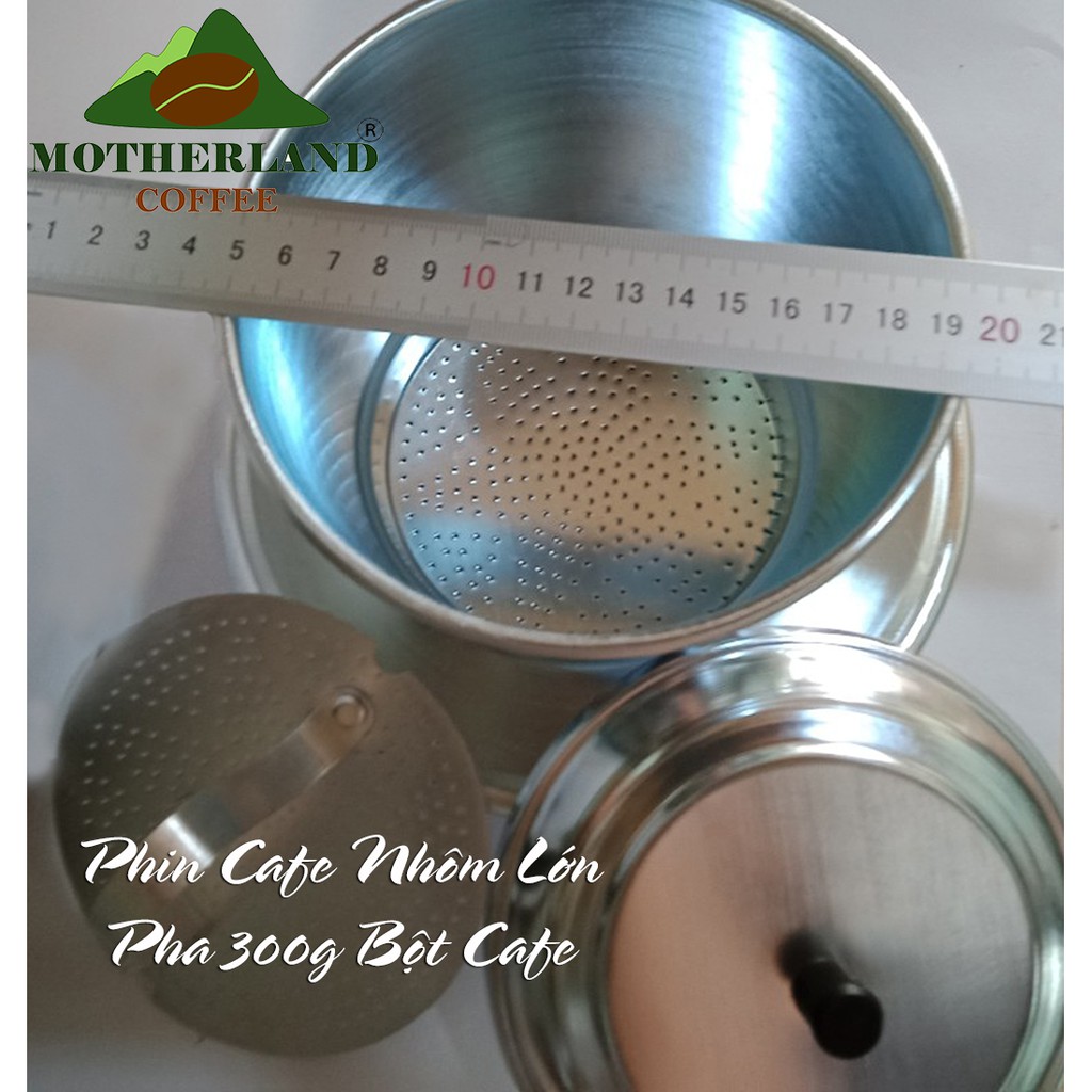 Phin cafe nhôm lớn pha 300g bột cà phê tương đương 12 người uống