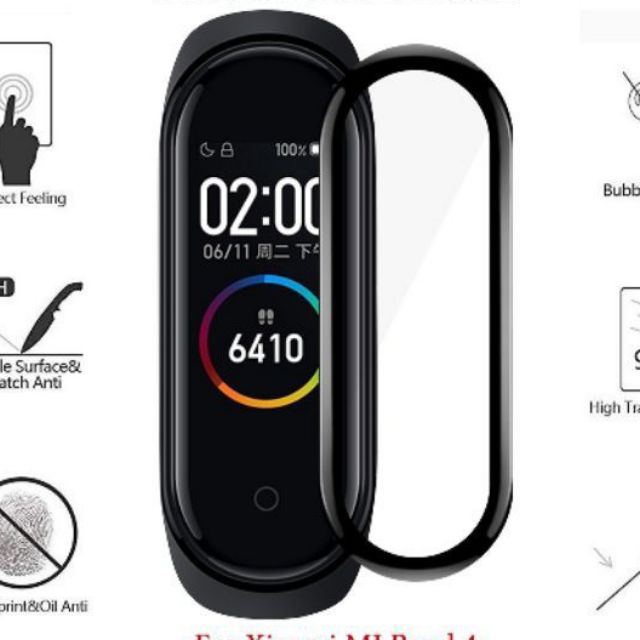 Kính cường lực dẻo cho đồng hồ xiaomi mi band 4 siêu bảo vệ
