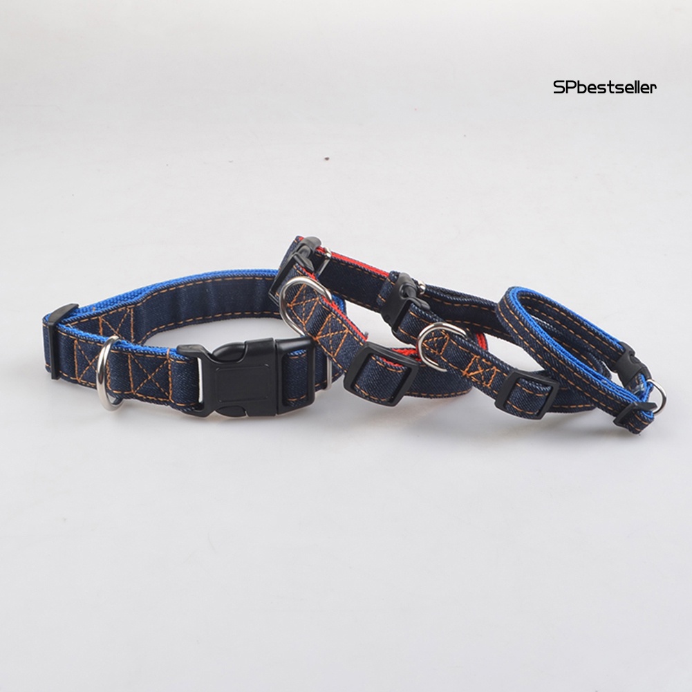 Vòng Cổ Denim Mềm Mại Cho Thú Cưng