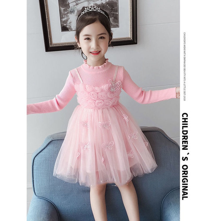 Đầm công chúa phong cách Tây Âu thời trang thu đông đáng yêu dành cho bé gái 3-5 - 6-7 - 8-9 Tuổi