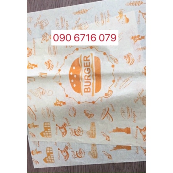 GIẤY GÓI BÁNH HAMBURGER, HOTDOG / 100g