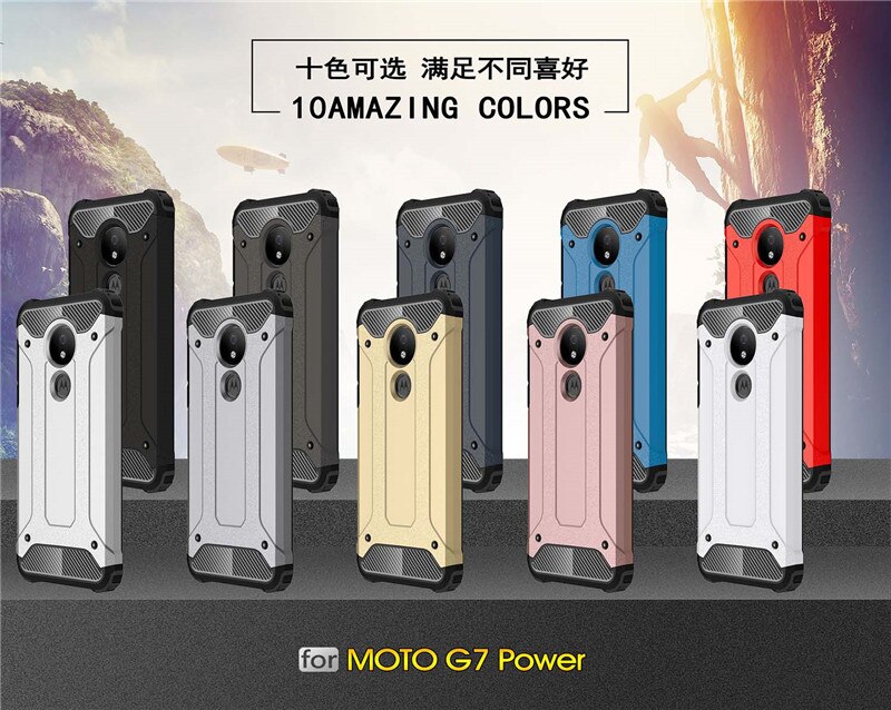 Ốp Điện Thoại Cứng Kiểu Giáp Chống Sốc Thời Trang Sang Trọng Cho Motorola G7 Plower Moto G7