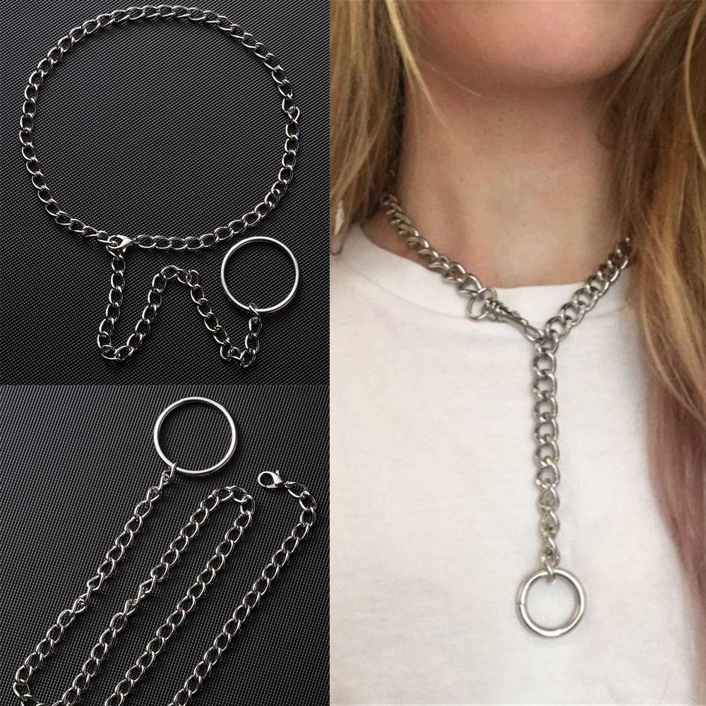 SUMU Vòng Cổ Choker Kim Loại Phong Cách Gothic Cho Nam Và Nữ