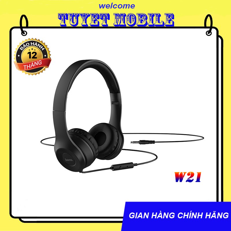 TAI NGHE CHỤP TAI HOCO W21 - CHÍNH HÃNG