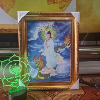 Tranh quan thế âm bồ tát khung composite MS 02