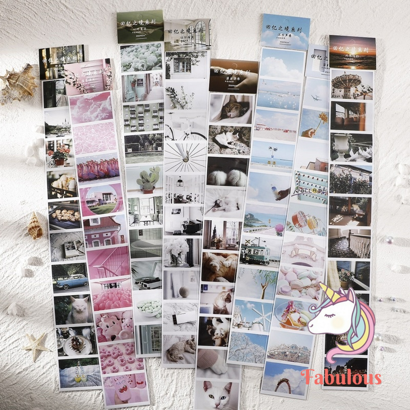 Sticker hình dán ảnh trang trí sổ bullet journal theo tone màu