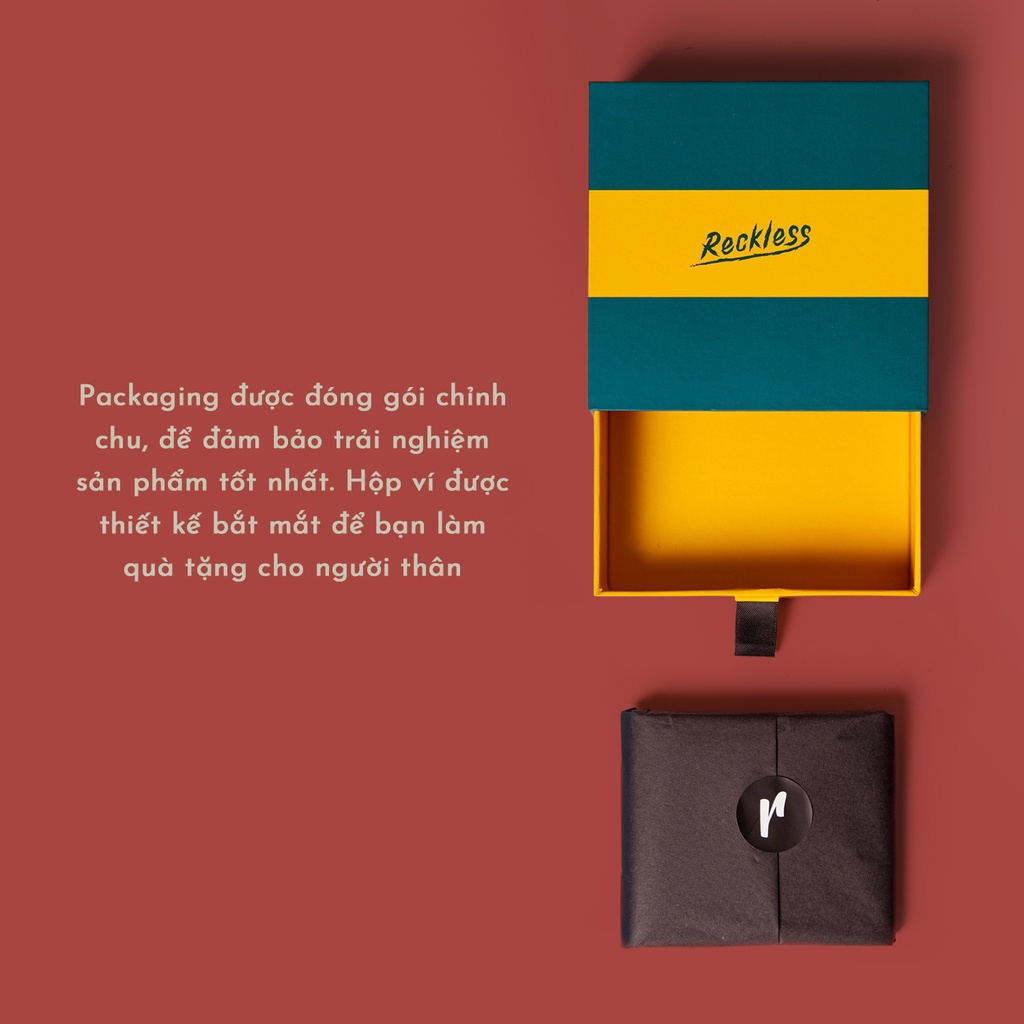 Ví Vải Gập Ngang Bifold Reckless John Wallet Màu Phối Polyester Kháng Nước