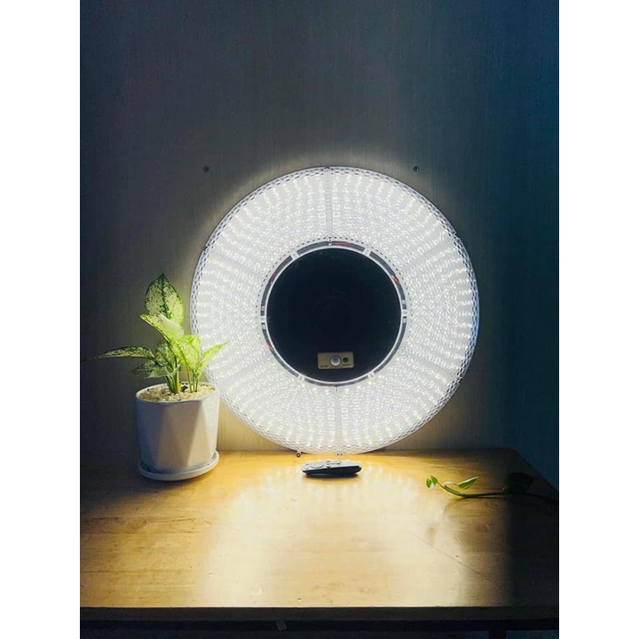 Đèn năng lượng mặt trời hình đĩa bay kim cương 800w- Chính hãng Jindian -  UFO800 - Công Suất 800W Ánh sáng vàng - Trắng