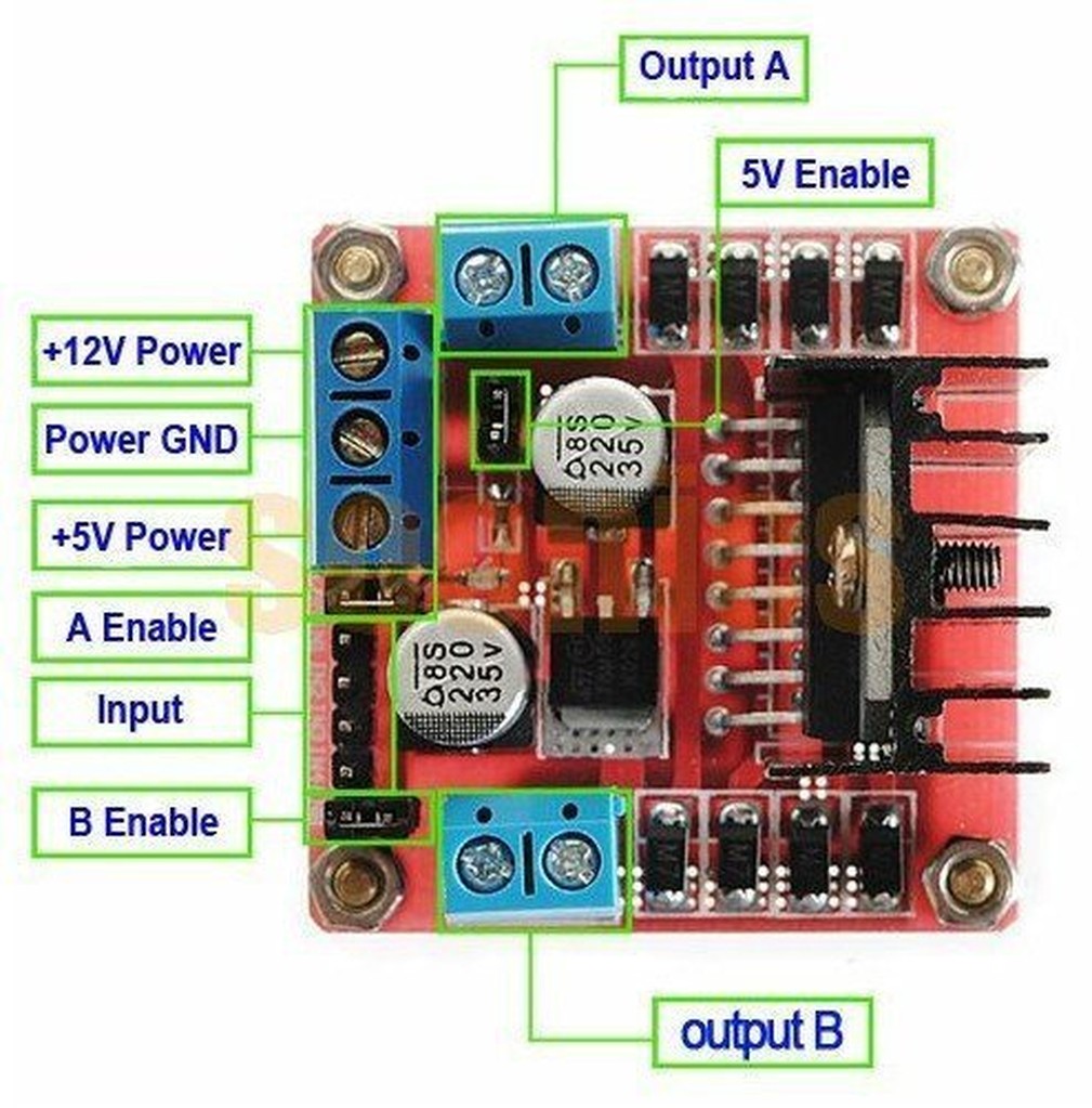 Mô Đun Điều Khiển Động Cơ Bước 8051 Arduino L 298n