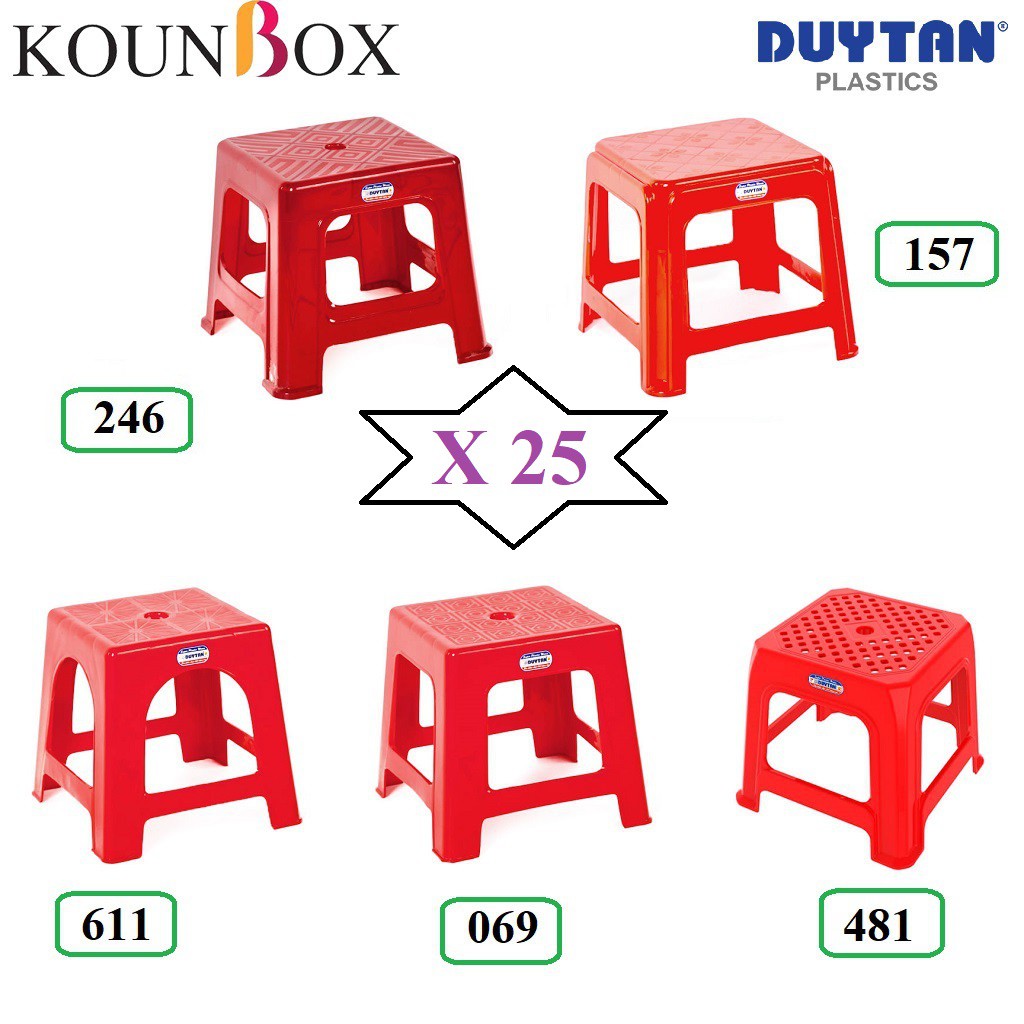 Combo 25 Ghế Nhựa Duy Tân - Loại Lùn