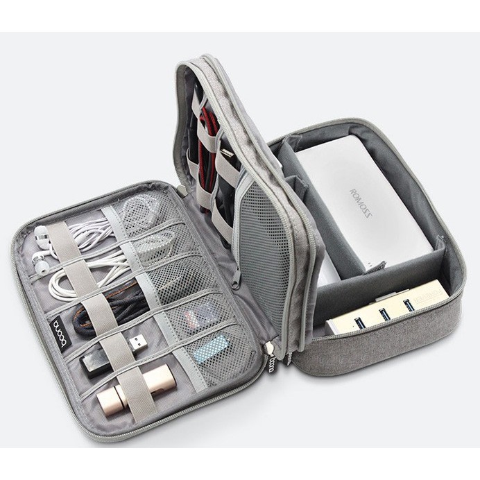 Túi đựng phụ kiện đa năng tiện dụng màu xám