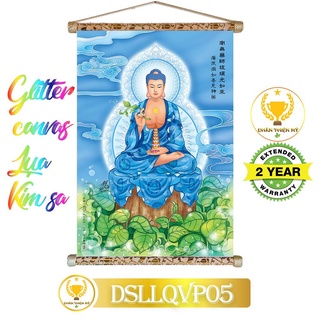 [Tranh Lụa Kim Sa] Dược Sư Phật 40x60cm