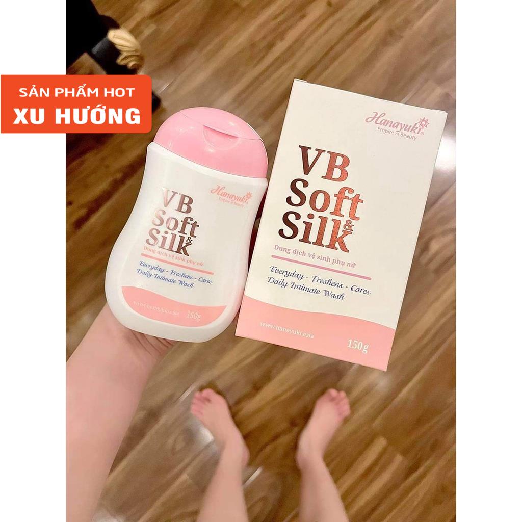 Sỉ- Dung dịch vệ sinh nam nữ màu hồng &amp; xanh Hanayuki VB Soft Silk chính hãng 150g - Hanayukivietnam