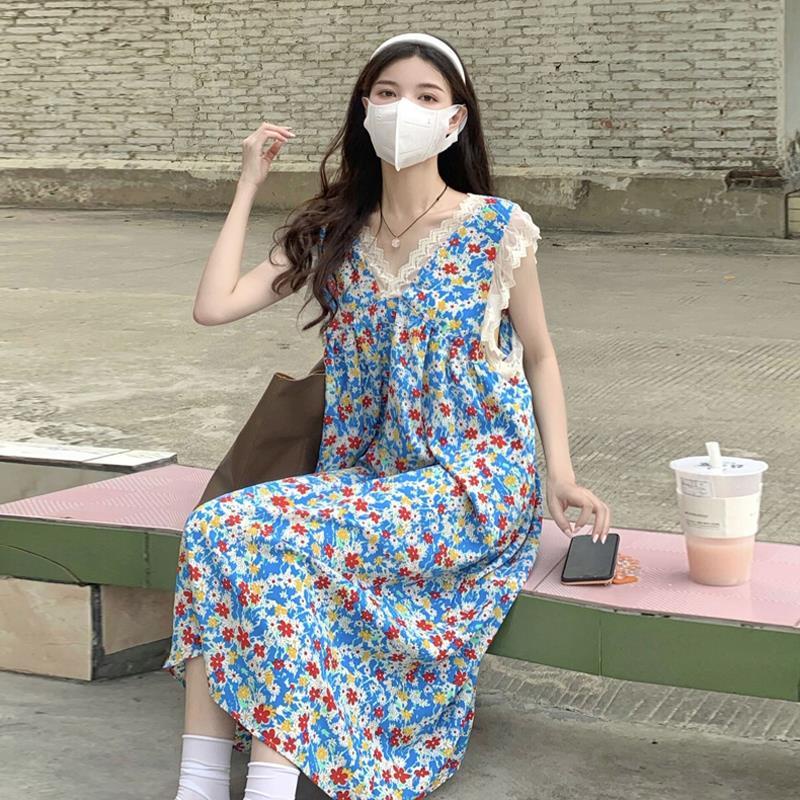 Đầm SáT NáCh In Hoa, BằNg VảI Chiffon DàNh Cho Nữ