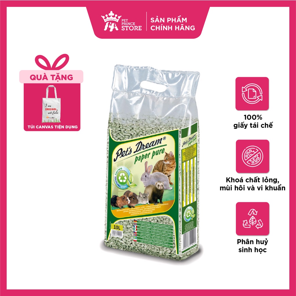 Cát giấy Pet's Dream | 100% giấy tái chế | Không bụi | Phân huỷ sinh học