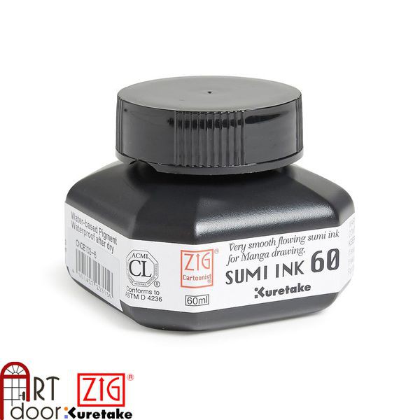 [ARTDOOR] Mực vẽ truyện tranh KURETAKE Zig Sumi Ink (Đen mượt, 60ml)