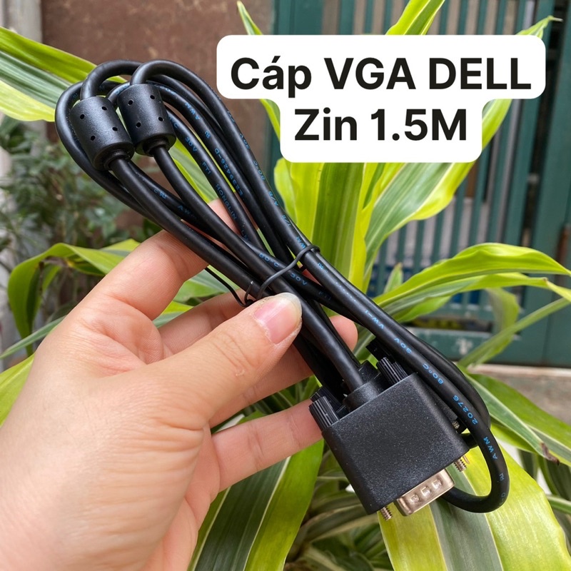 Cáp VGA 1.5M zin Dell bóc máy -CAM KẾT HÀNG XỊN, Dùng cho các loại màn hình