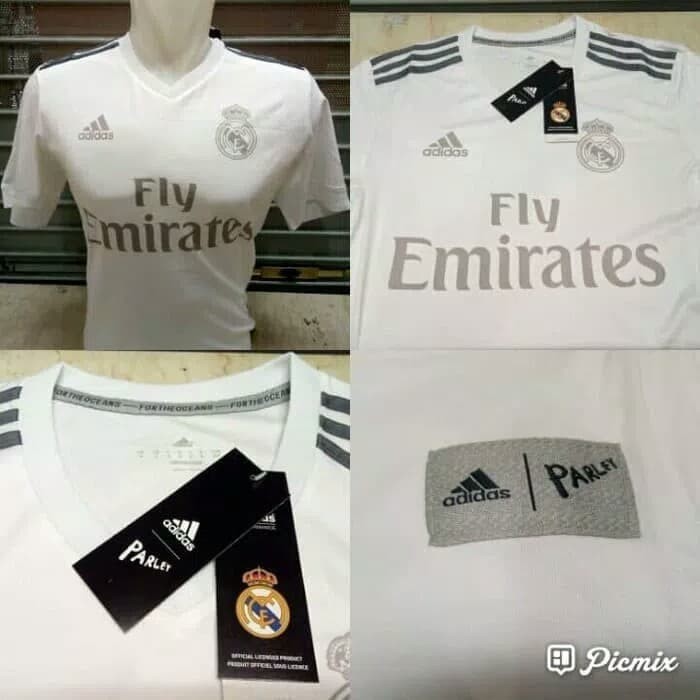 Áo Thun Trắng Real Madrid Jersey 2018 / 2019 Chính Hãng