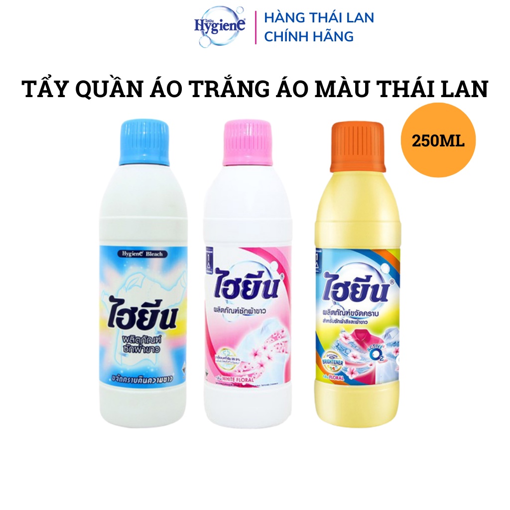 Nước Tẩy Quần Áo Trắng Siêu Sạch Hygiene Nhập Khẩu Thái Lan Chai 250ml