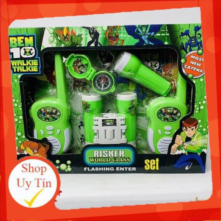 HÀNG CAO CẤP -  ĐỒ CHƠI BEN10 ỐNG NHÒM KÈM BỘ ĐÀM  - Hàng Cao Cấp