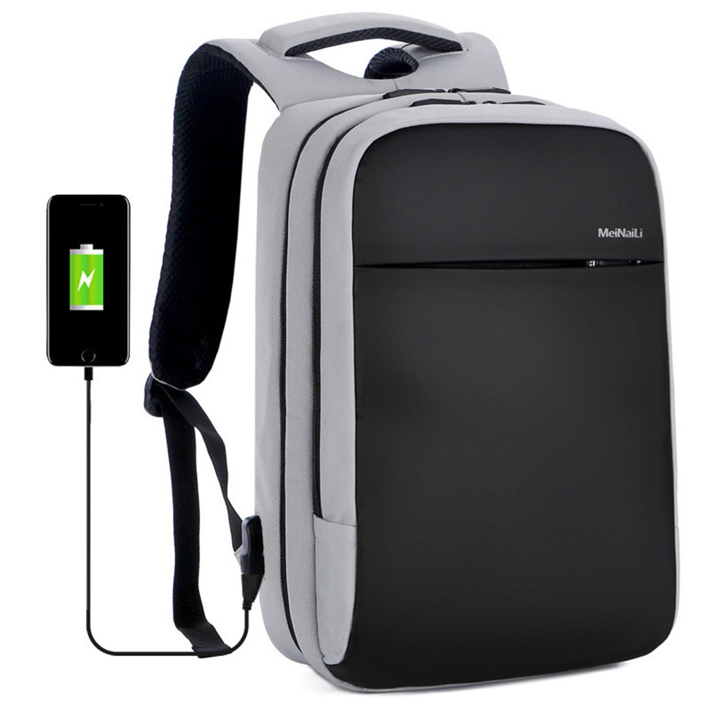 Balo đựng laptop MEINAILI chống thấm cao cấp có cổng kết nốt USB tiện ích-1802