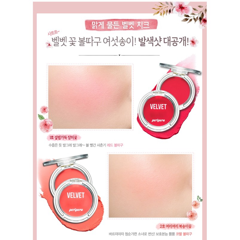 [ CHÍNH HÃNG 100%] Má Hồng Dạng Kem Peripera Pure Blushed Velvet Cheek | BigBuy360 - bigbuy360.vn