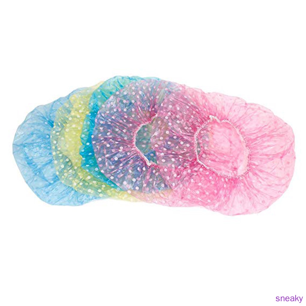 Set 6 Mũ Trùm Tóc Bằng Nhựa Trong Suốt Dùng Một Lần Tiện Dụng Cho Nữ