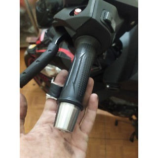 Gù tay lái chống rung đầu inox 300gr siêu đầm cho mọi loại xe kèm ốc gắn