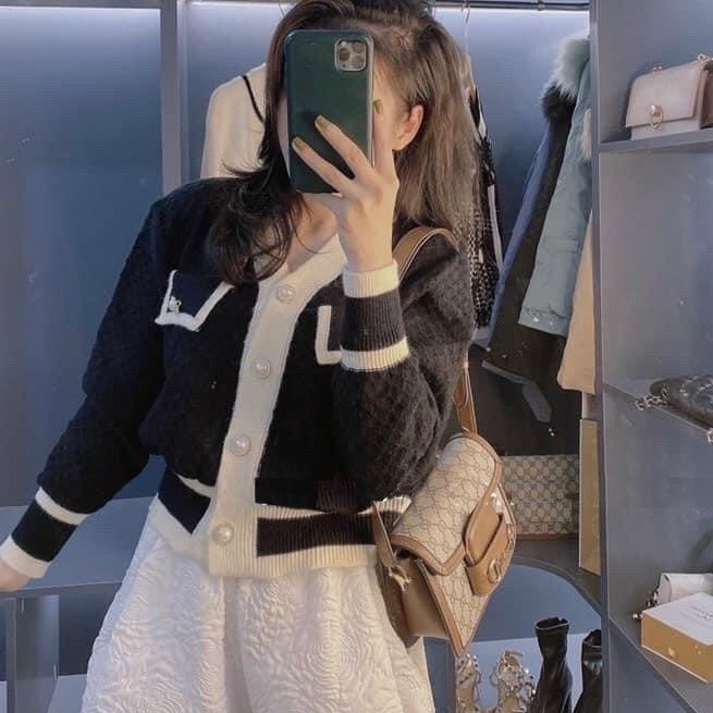 Áo khoác len nữ cao cấp [cardigan] chất liệu len cao cấp mềm mịn đính cúc ngọc cực kì sang trọng luôn ạ | BigBuy360 - bigbuy360.vn