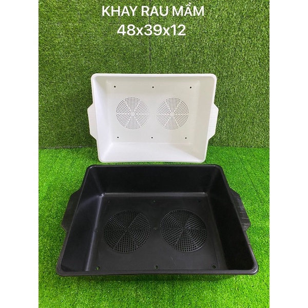 Chậu khay trồng rau siêu bền kích thước 48x39x12 cm