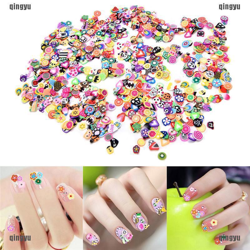 Set 1000 Hạt Đất Sét 3D Trang Trí Móng Tay