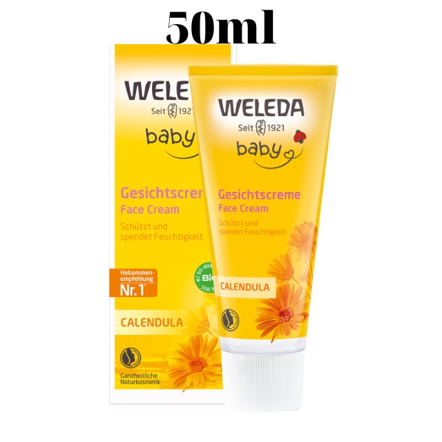 Kem dưỡng da hữu cơ WELEDA cho bé, dưỡng da mặt trẻ em -  Đức